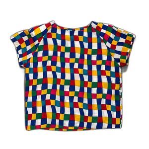 Vintage Impressions of California Multicolor Patterned Top Large